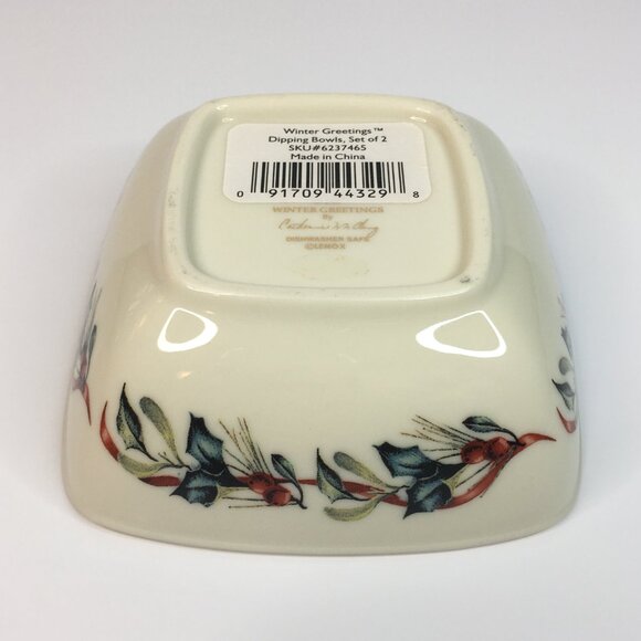 Lenox Nuthatch Bird Dish Winter by Catherine McClung Greetings Dipping Bowl - Picture 6 of 12